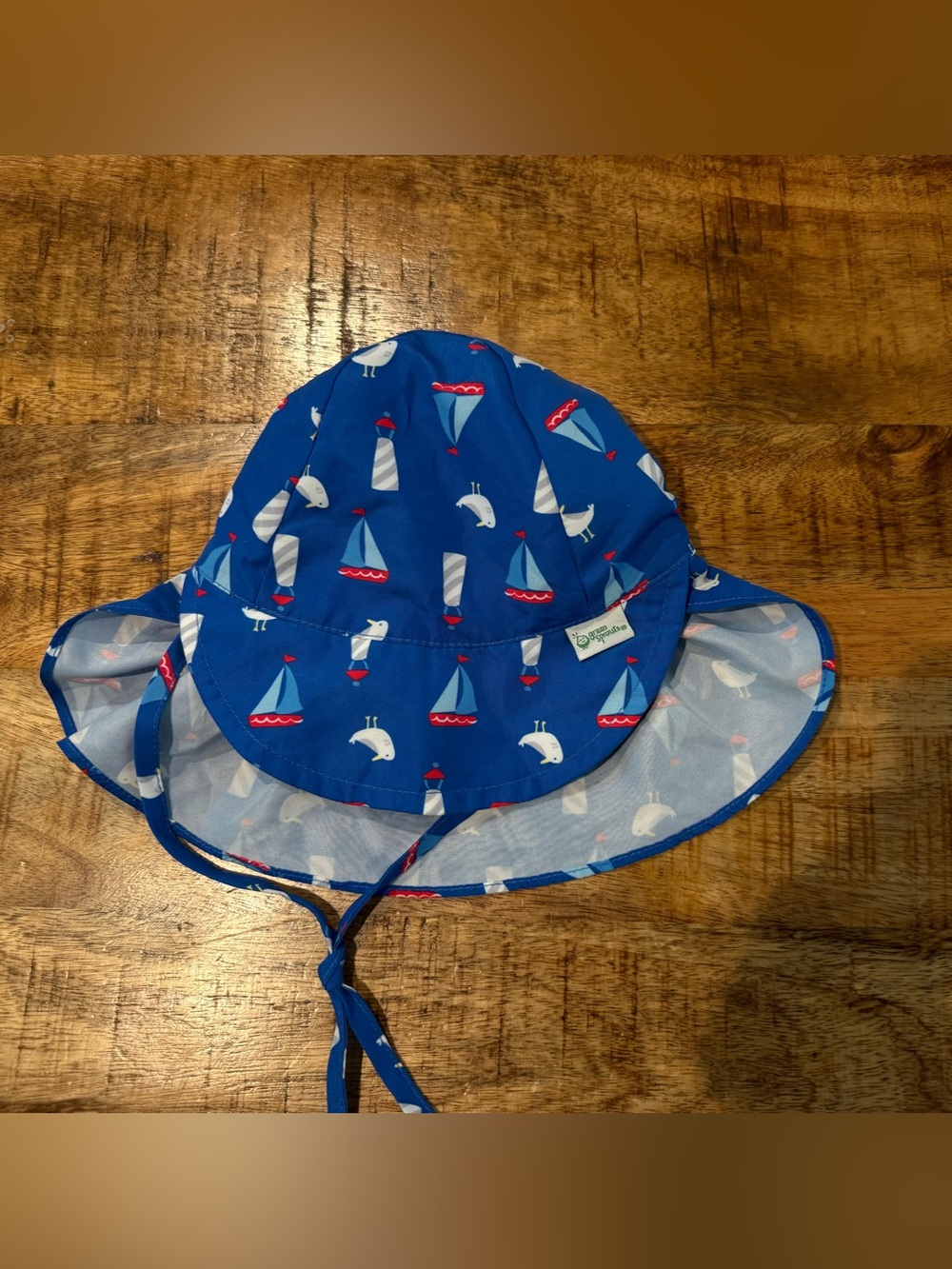 Green Sprouts Nautical Sun Hat Size 9-18 Months